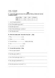 English Worksheet: have got  has got