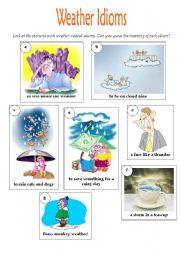 English Worksheet: Weather Idioms