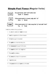 English worksheet: Cooking - Simple Past