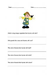 English worksheet: Its Fall