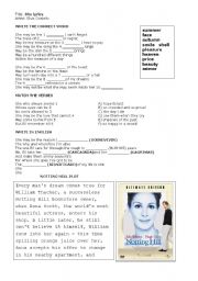 English Worksheet: she song