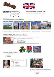 English Worksheet: ENGLAND