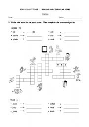 Past Tense Regular and Irregular Verbs 