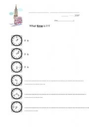 English worksheet: Time