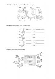 English Worksheet: Furniture