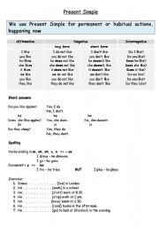 English Worksheet: Present Simple