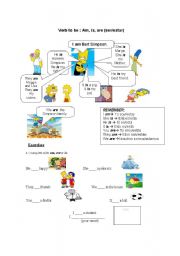 English Worksheet: verb to be