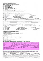 English Worksheet: past simple past continuous