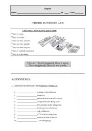English Worksheet: There To Be