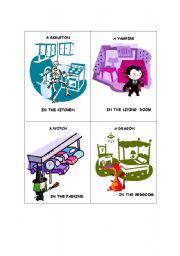 English worksheet: Halloween flashcards