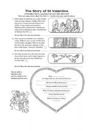 English Worksheet: St.Valentin