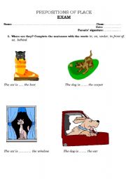 English worksheet: PREPOSITIONS