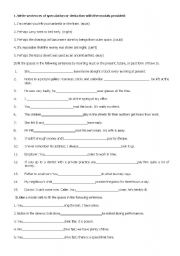 English Worksheet: review of modals