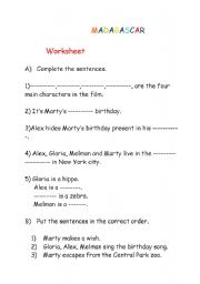 Madagascar worksheet 2