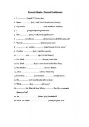 English Worksheet: Present Simple / continous