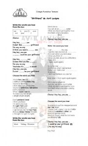 English Worksheet: Useful Song