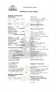 English worksheet: Useful Song