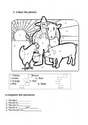 English Worksheet: farm animals III