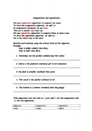 English Worksheet: Comparatives and superlatives 