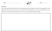 English worksheet: Fall read and draw