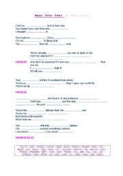 English worksheet: Head Over Feet (A. Morissette)