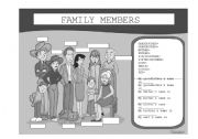 English Worksheet: Family members