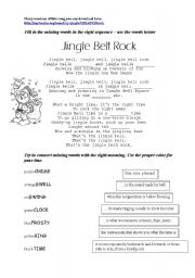 Jingle Bell Rock fill-in-the-gaps worksheet