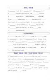 English Worksheet: Demonstratives