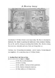 English Worksheet: A Busy Day