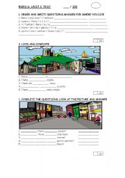 English Worksheet: PLACES IN TOWN
