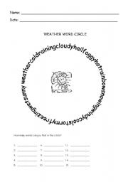 English Worksheet: weather