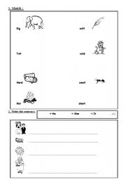 English worksheet: opposite