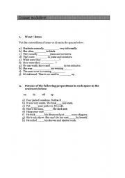 English worksheet: ClOTHES : grammar worksheet