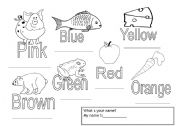 English worksheet: Colours