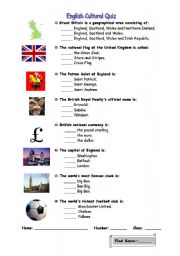 English Worksheet: Quiz