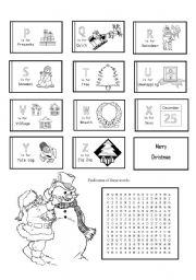 English Worksheet: the alphabet of christmas 2