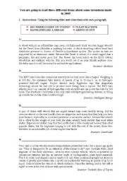 English Worksheet: Reading about inventions