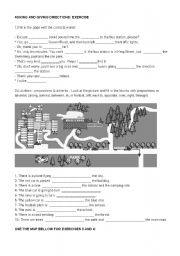 English Worksheet: Ask and giving directions