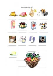 English Worksheet: Breakfast Vocabulary