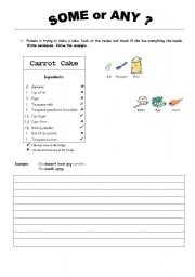 English Worksheet: Some, Any, A, An