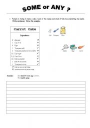 English worksheet: Some, Any, A, An