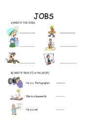 English worksheet: jobs