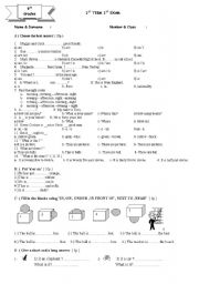 English worksheet: exam questions 2 (elementary)