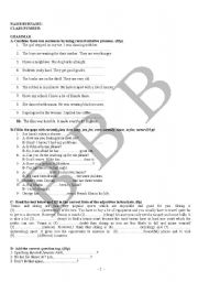 English worksheet: exam questions 7 (elementary)