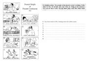 English Worksheet: Present Simpl or Present Continuous