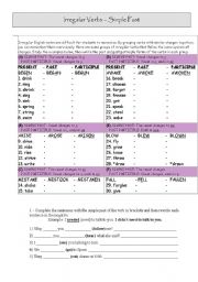 English Worksheet: Irregular verbs - Simple Past