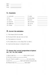 English worksheet: Test