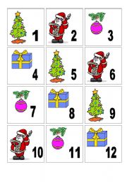 English Worksheet: Christmas Calendar Set