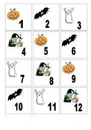 English Worksheet: Halloween Calendar Set