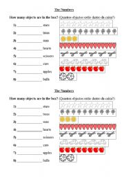 English Worksheet: The numbers